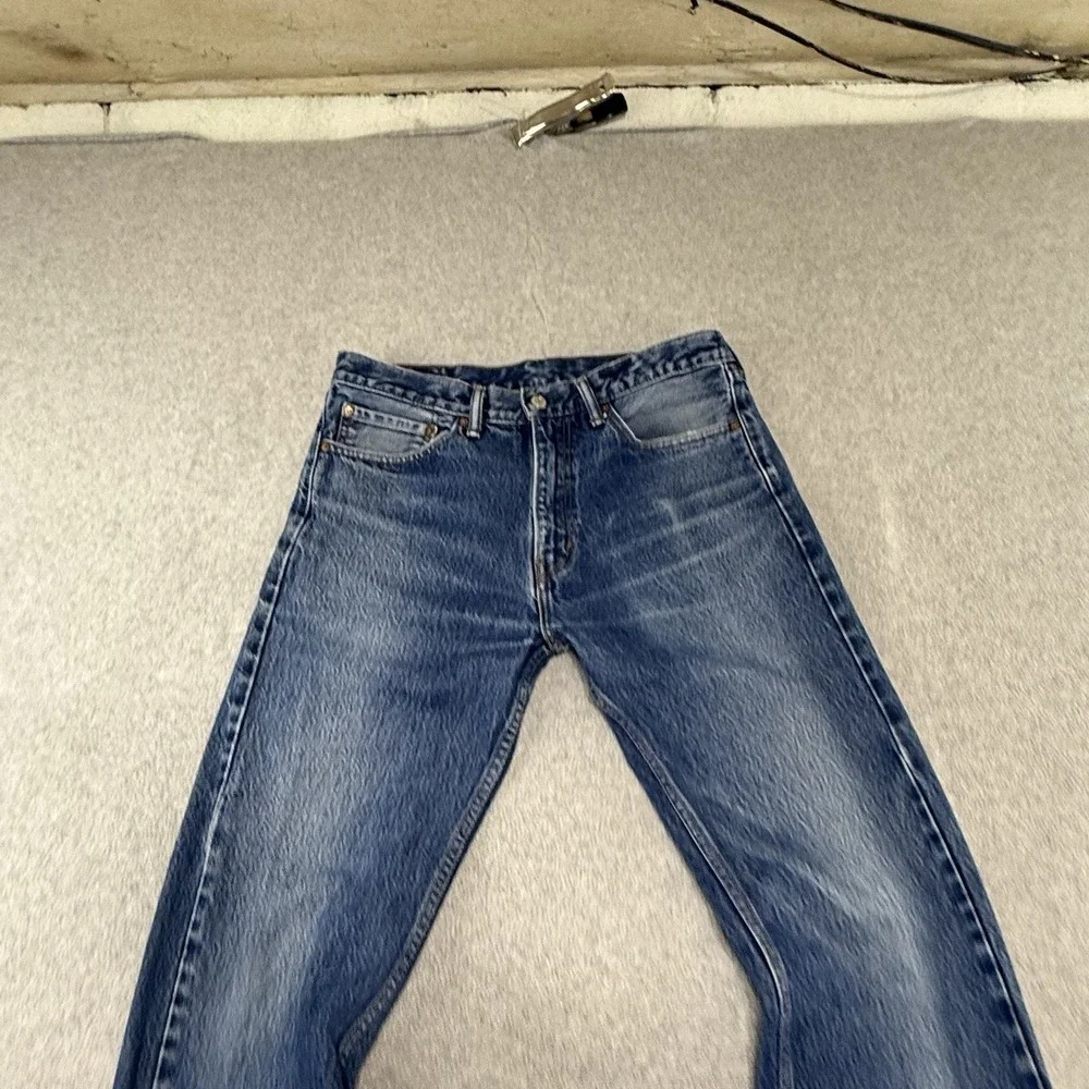 Levi's 505 Jeans Mens 34x34 Blue‎ Regular Straight Dark Wash Denim